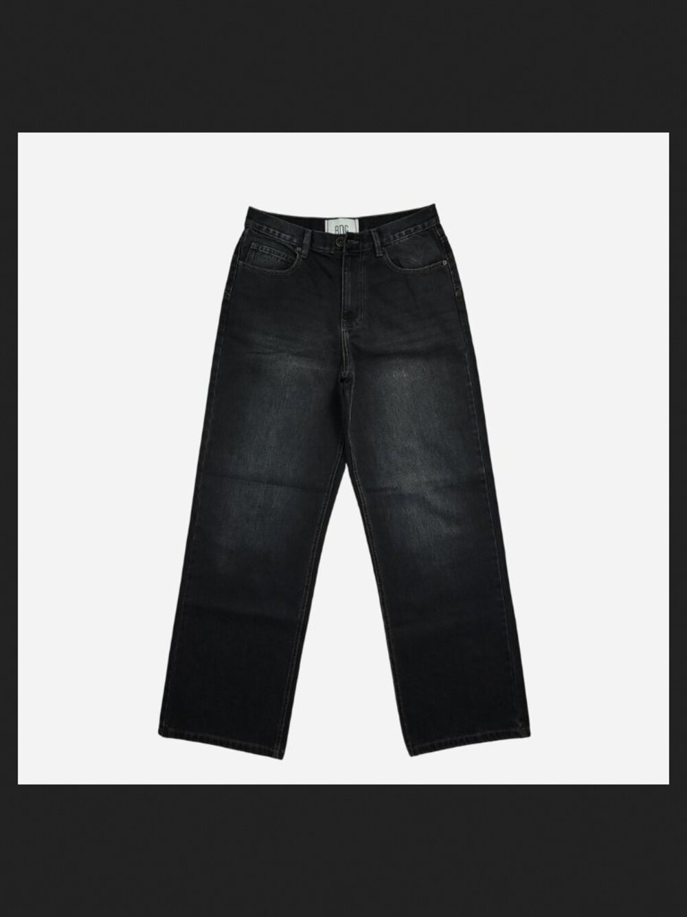 BDG baggy jeans in washed black with contrast stitching